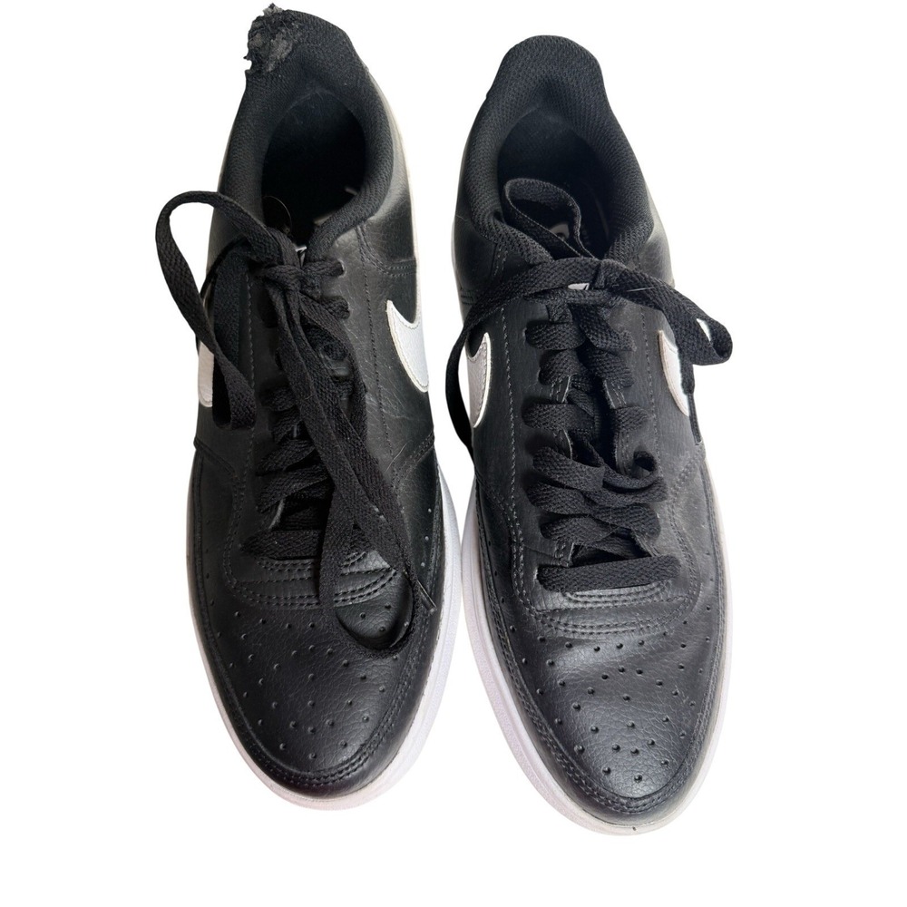 Nike Court Vision Alta LTR (Womens Size 11.5) Shoes DM0113 Black White - Picture 3 of 9
